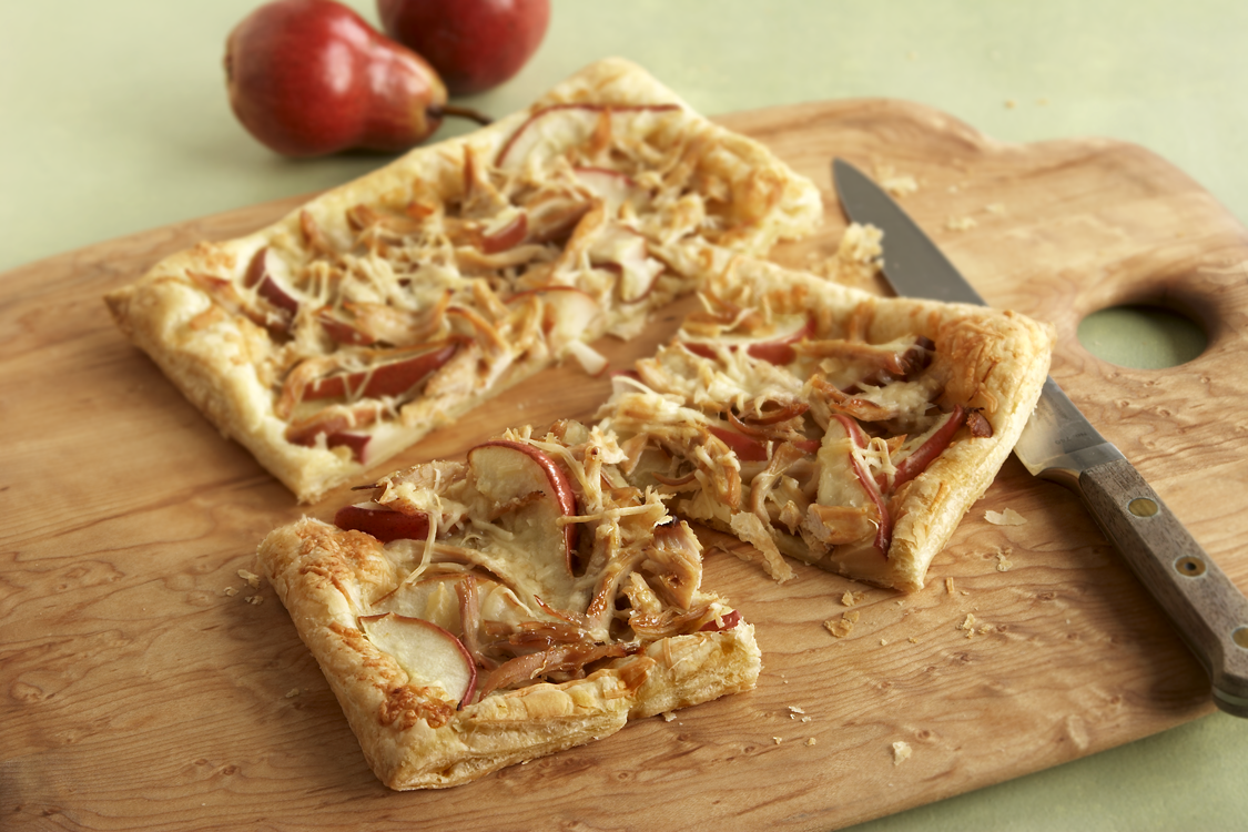 Chicken, Asiago & Pear Tart