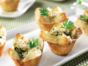 Spinach, Crab & Artichoke Mini Tarts