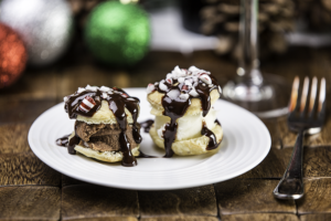 Holiday Chocolate Mint Profiteroles