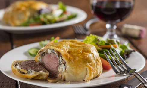 Mini Beef Wellingtons with Mushroom and Gorgonzola