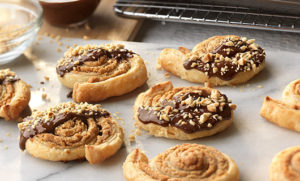 Chocolate Peanut Butter Puff Cookies