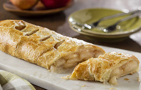 An image of prepared Easy Apple Strudel made with Pepperidge Farm® Puff Pastry and apple pie filling.