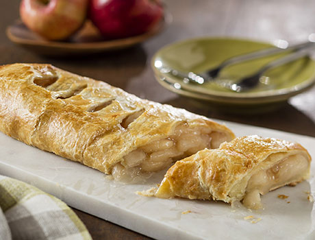 An image of prepared Easy Apple Strudel made with Pepperidge Farm® Puff Pastry and apple pie filling.