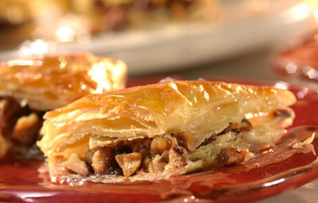 An image of prepared Baklava made with Pepperidge Farm® Puff Pastry Sheets, walnuts, brown sugar and honey.